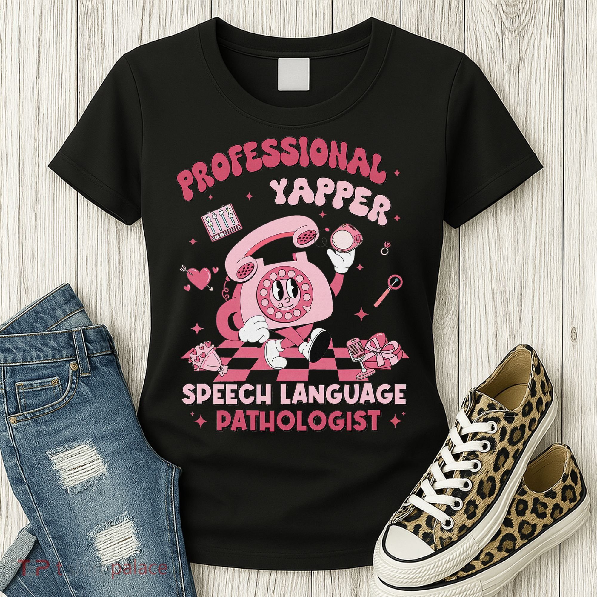 Speech Language Pathologist Retro Slp Professional Yapper Women's T-Shirt