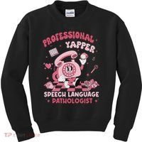 Speech Language Pathologist Retro Slp Professional Yapper Kids Sweatshirt thumb 0