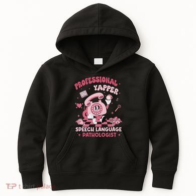 Speech Language Pathologist Retro Slp Professional Yapper Kids Hoodie