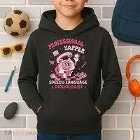 Speech Language Pathologist Retro Slp Professional Yapper Kids Hoodie thumb 2