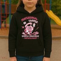 Speech Language Pathologist Retro Slp Professional Yapper Kids Hoodie thumb 3