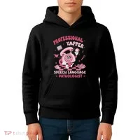 Speech Language Pathologist Retro Slp Professional Yapper Kids Hoodie thumb 4