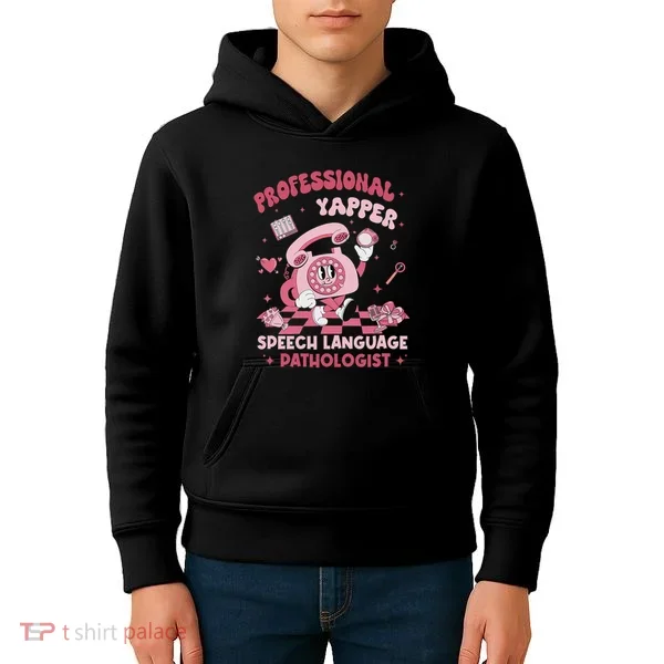 Speech Language Pathologist Retro Slp Professional Yapper Kids Hoodie
