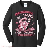 Speech Language Pathologist Retro Slp Professional Yapper Kids Long Sleeve Shirt thumb 0