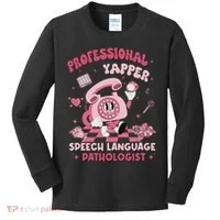 Speech Language Pathologist Retro Slp Professional Yapper Kids Long Sleeve Shirt thumb 0