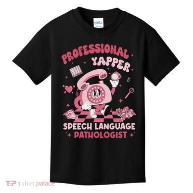 Speech Language Pathologist Retro Slp Professional Yapper Kids T-Shirt