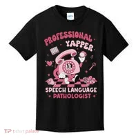 Speech Language Pathologist Retro Slp Professional Yapper Kids T-Shirt thumb 0