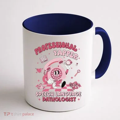 Speech Language Pathologist Retro Slp Professional Yapper Coffee Mug back
