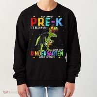 So Long Pre-K Kindergarten Here I Come Dinosaur Graduation Women's Sweatshirt thumb 0