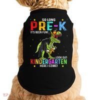 So Long Pre-K Kindergarten Here I Come Dinosaur Graduation Doggie Tank thumb 0