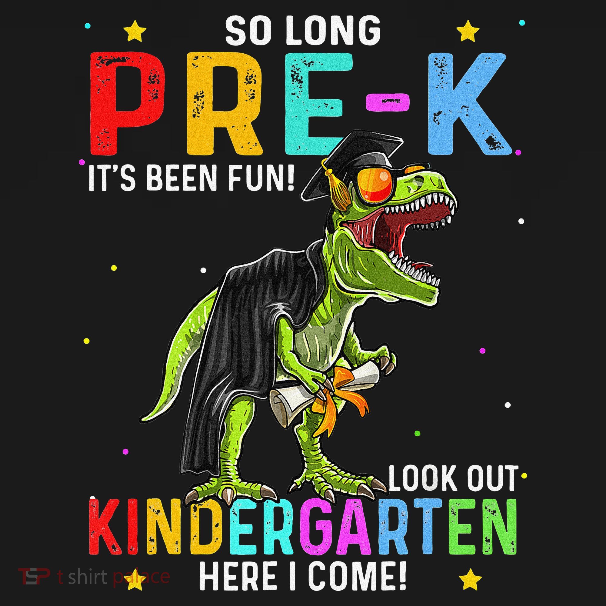 So Long Pre-K Kindergarten Here I Come Dinosaur Graduation Doggie Tank