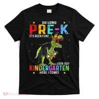 So Long Pre-K Kindergarten Here I Come Dinosaur Graduation T-Shirt thumb 0