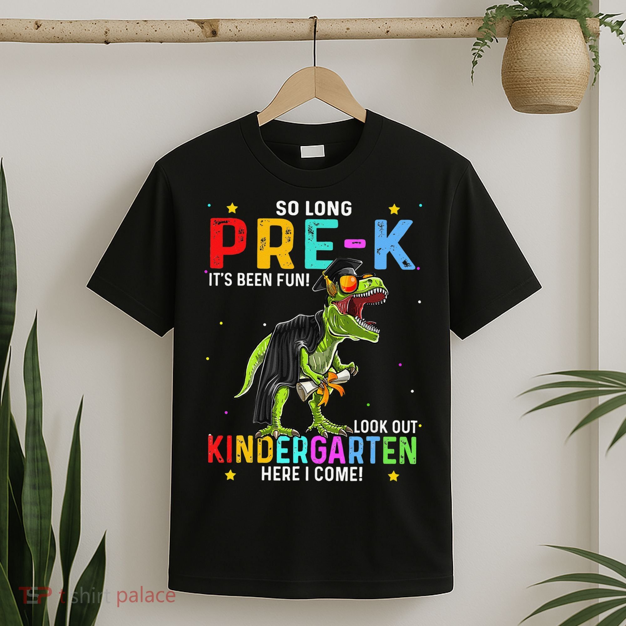 So Long Pre-K Kindergarten Here I Come Dinosaur Graduation T-Shirt