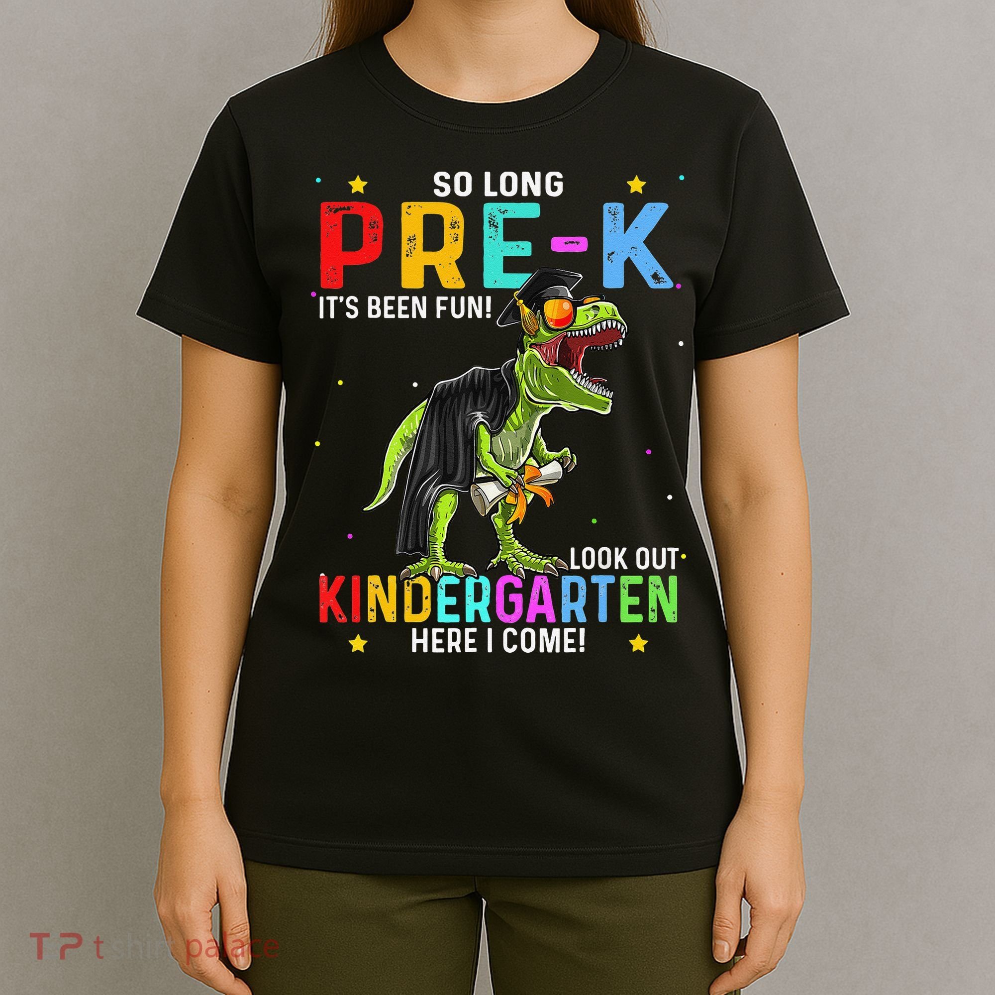 So Long Pre-K Kindergarten Here I Come Dinosaur Graduation T-Shirt