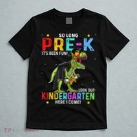 So Long Pre-K Kindergarten Here I Come Dinosaur Graduation T-Shirt thumb 5