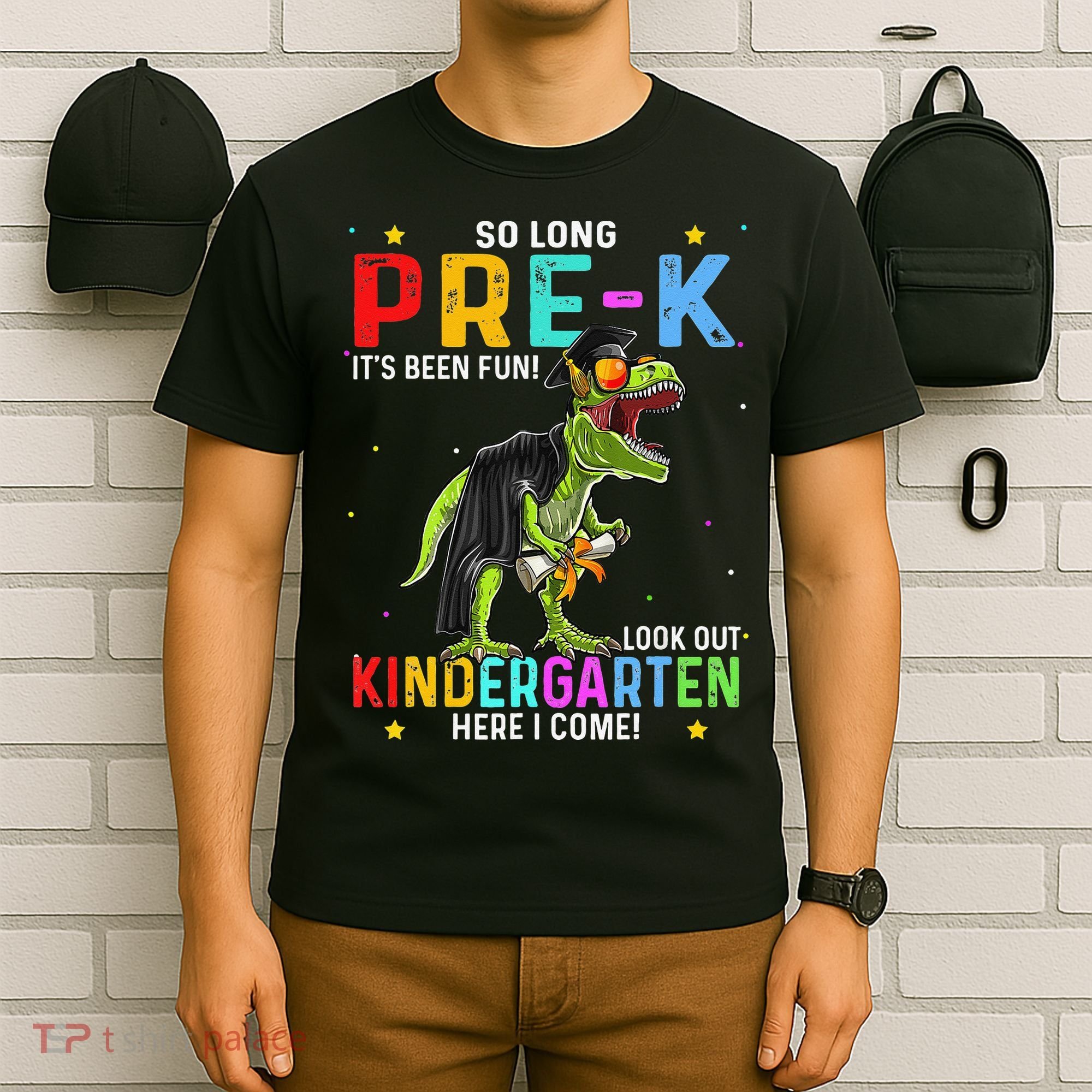 So Long Pre-K Kindergarten Here I Come Dinosaur Graduation T-Shirt