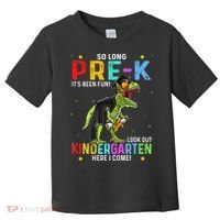 So Long Pre-K Kindergarten Here I Come Dinosaur Graduation Toddler T-Shirt thumb 0