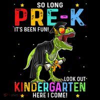 So Long Pre-K Kindergarten Here I Come Dinosaur Graduation Kids Sweatshirt thumb 2