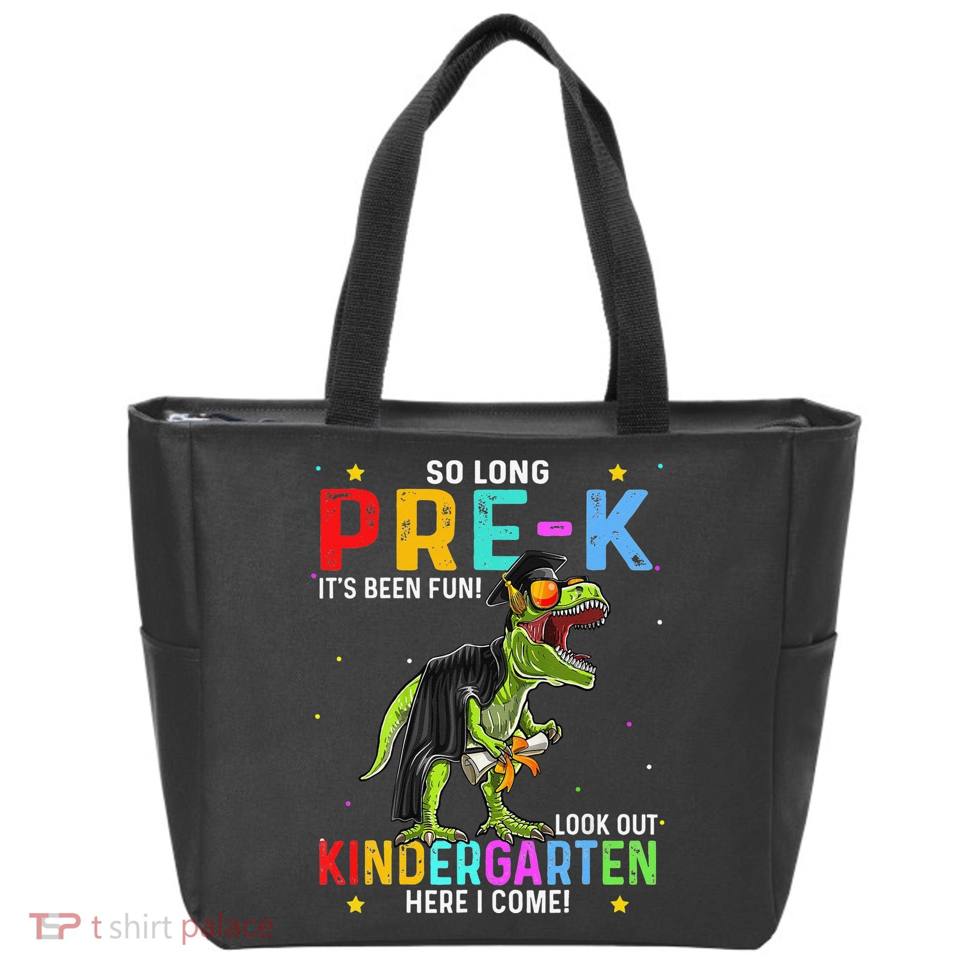 So Long Pre-K Kindergarten Here I Come Dinosaur Graduation Tote Bag