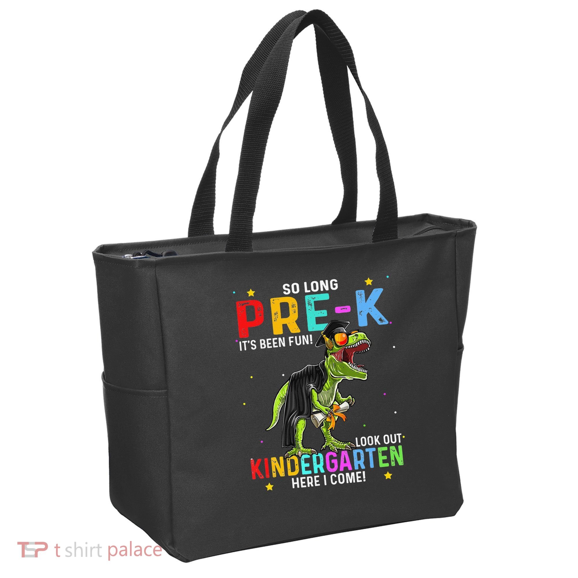 So Long Pre-K Kindergarten Here I Come Dinosaur Graduation Tote Bag