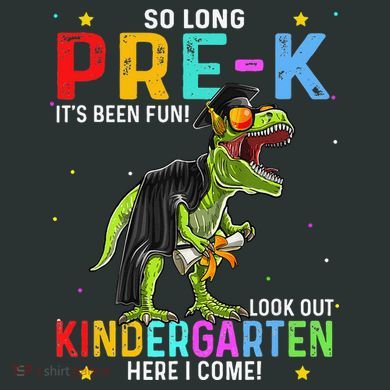 So Long Pre-K Kindergarten Here I Come Dinosaur Graduation Infant Baby Jersey Bodysuit