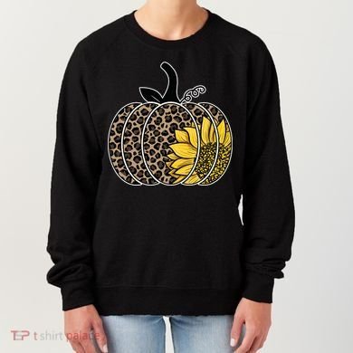 Sunflower Leopard Pumpkin Women's Sweatshirt