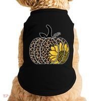 Sunflower Leopard Pumpkin Doggie Tank thumb 0