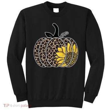 Sunflower Leopard Pumpkin Sweatshirt