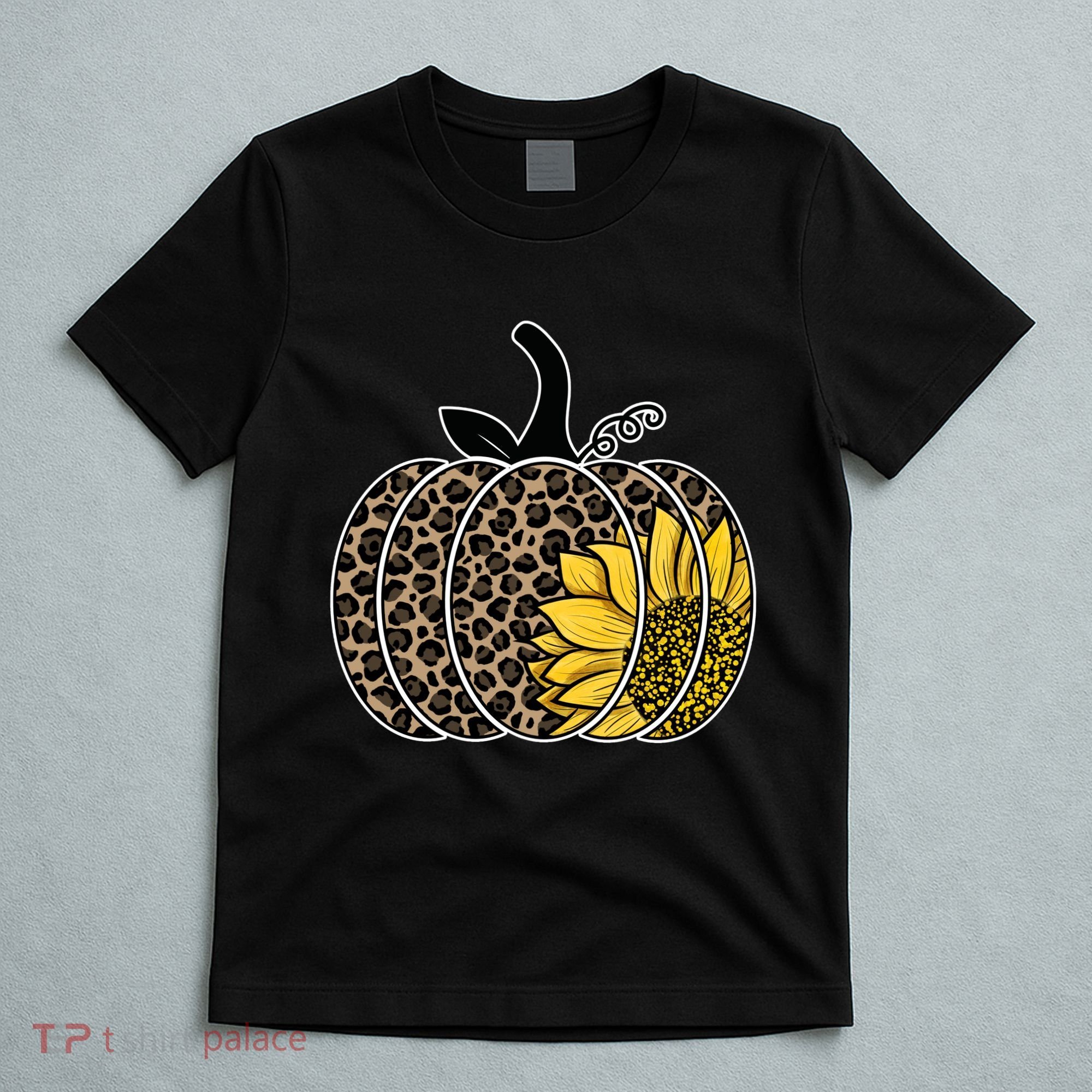 Sunflower Leopard Pumpkin T-Shirt