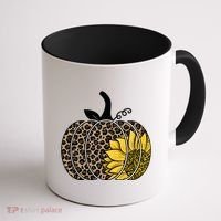 Sunflower Leopard Pumpkin Coffee Mug thumb 1