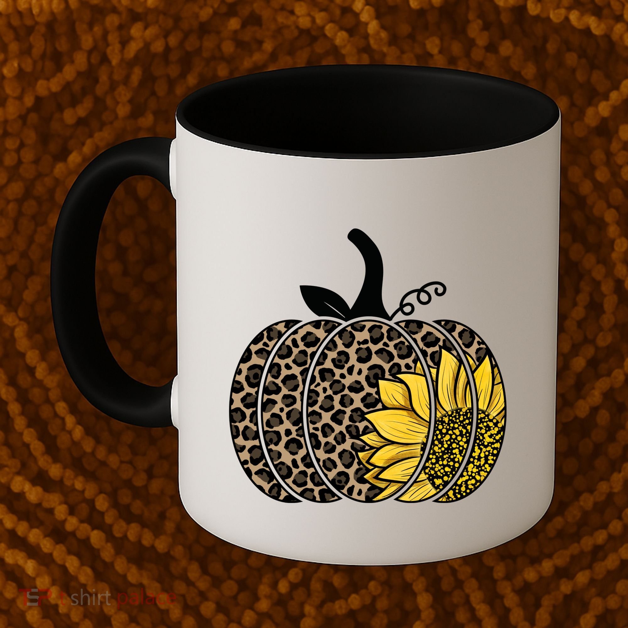 Sunflower Leopard Pumpkin Coffee Mug