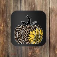 Sunflower Leopard Pumpkin Coaster thumb 0