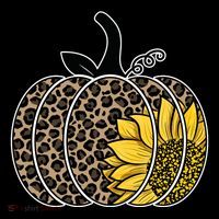 Sunflower Leopard Pumpkin Coaster thumb 2