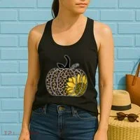 Sunflower Leopard Pumpkin Women's Tank Top thumb 2