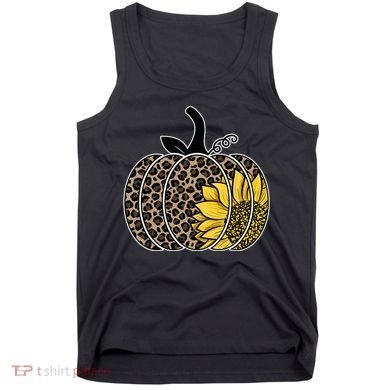 Sunflower Leopard Pumpkin Tank Top