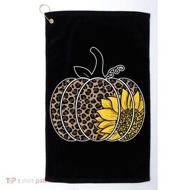 Sunflower Leopard Pumpkin Golf Towel