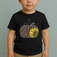 Sunflower Leopard Pumpkin Toddler T-Shirt thumb 2