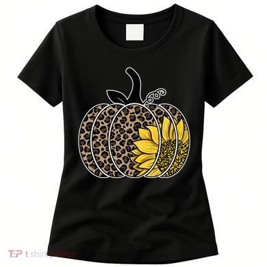 Sunflower Leopard Pumpkin Women's T-Shirt