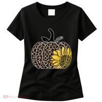 Sunflower Leopard Pumpkin Women's T-Shirt thumb 0