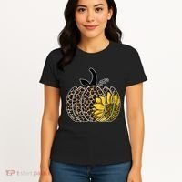 Sunflower Leopard Pumpkin Women's T-Shirt thumb 4