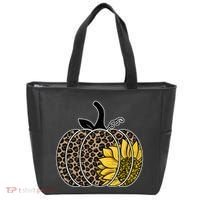 Sunflower Leopard Pumpkin Tote Bag thumb 0