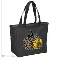 Sunflower Leopard Pumpkin Tote Bag thumb 2