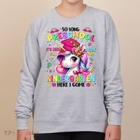 So Long Preschool Graduation Graduate Unicorn  Women's Sweatshirt thumb 0