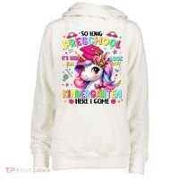 So Long Preschool Graduation Graduate Unicorn  Womens Funnel Neck Pullover Hood thumb 0