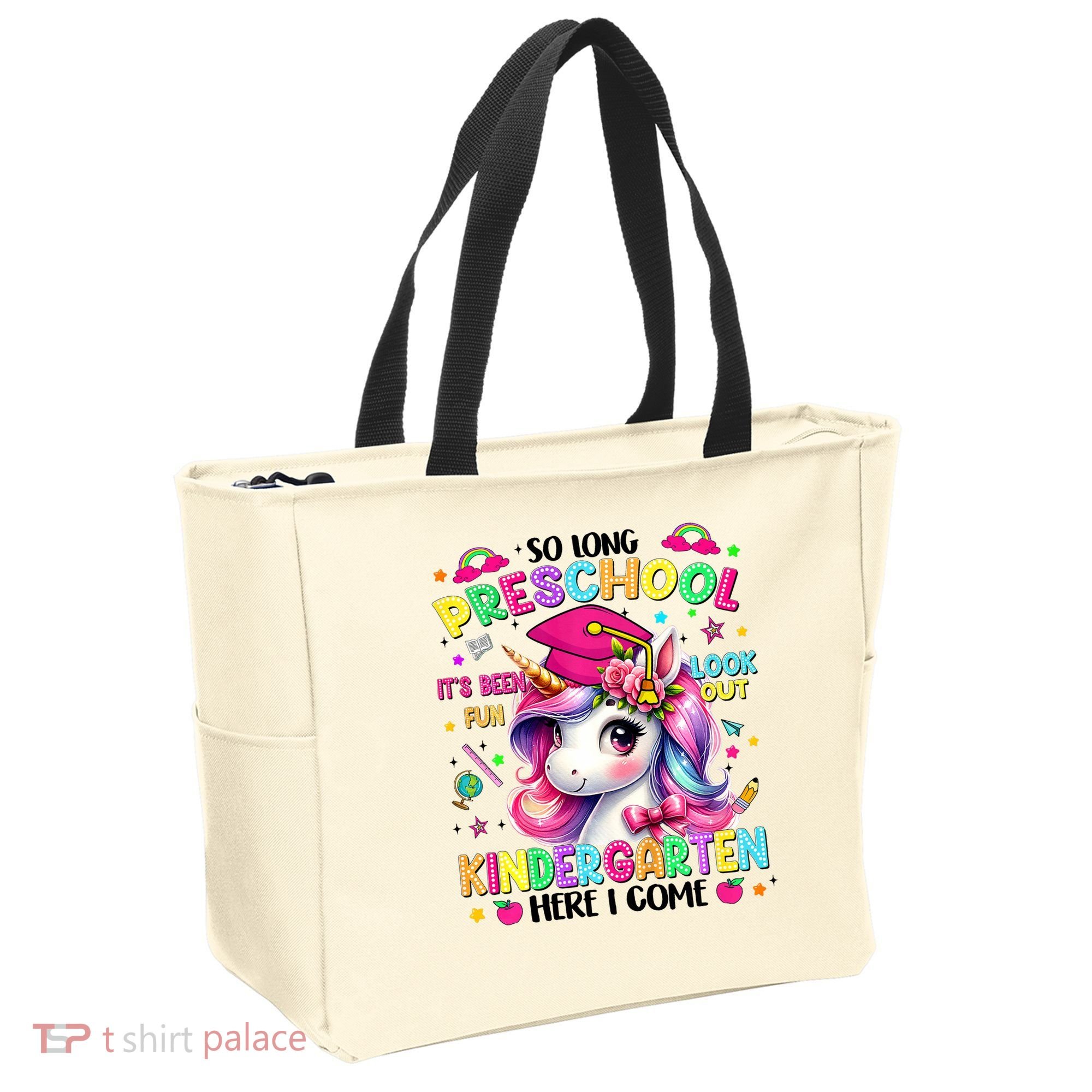 So Long Preschool Graduation Graduate Unicorn  Tote Bag