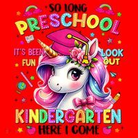 So Long Preschool Graduation Graduate Unicorn  Santa Hat thumb 1