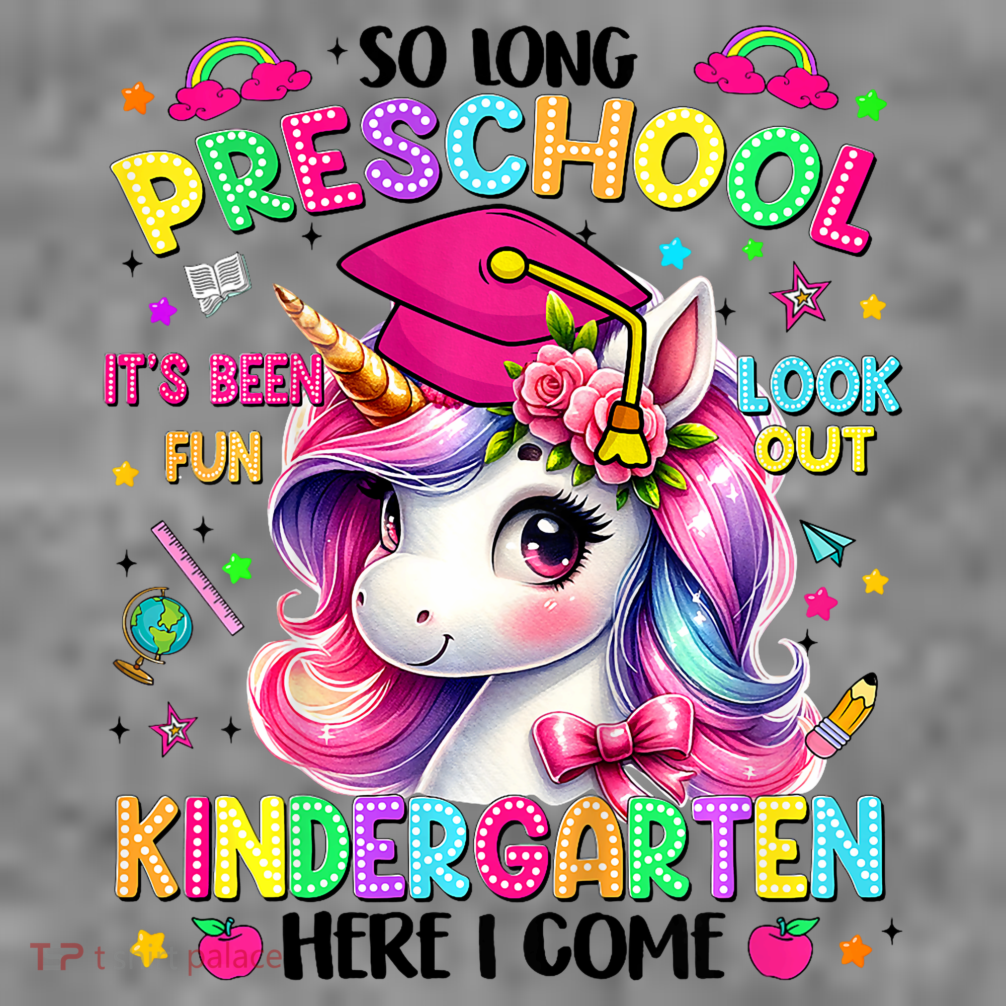 So Long Preschool Graduation Graduate Unicorn  Sweatshirt Cinch Pack Bag