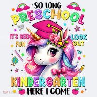 So Long Preschool Graduation Graduate Unicorn  Sueded Cloud Jersey T-Shirt thumb 2