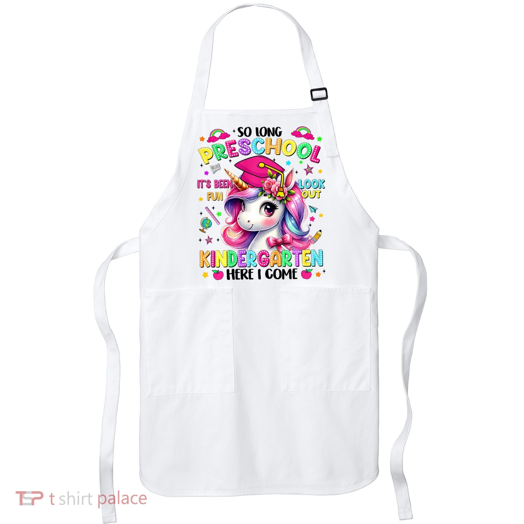 So Long Preschool Graduation Graduate Unicorn  Apron