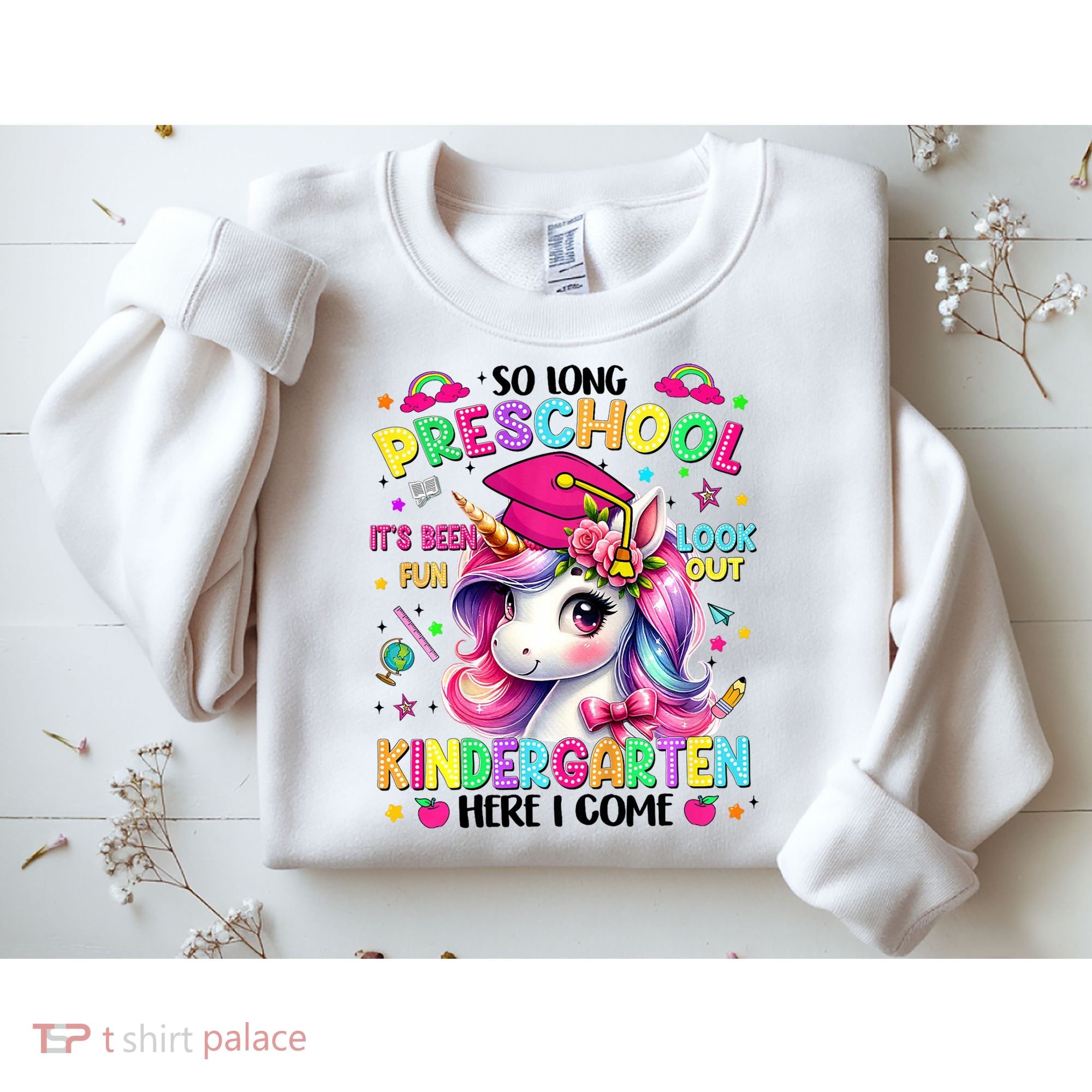 So Long Preschool Graduation Graduate Unicorn  Sweatshirt